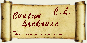 Cvetan Lacković vizit kartica